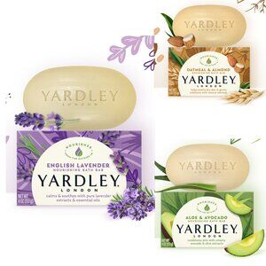 Yardley London Assorted Soaps - Aloe, Lavender, Oatmeal- Pack of 3